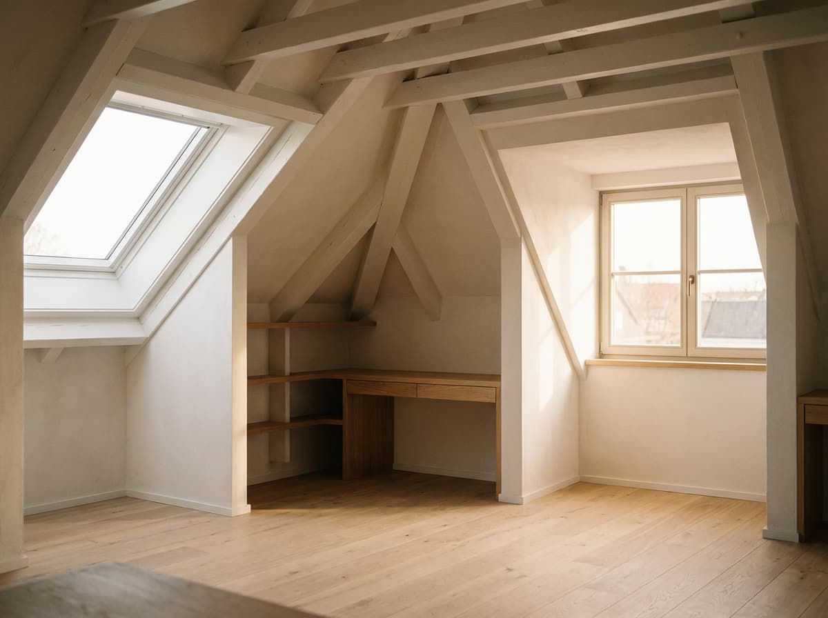 Dachstudio — 21 m², Dachgeschoss